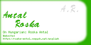 antal roska business card